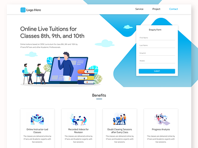 Online Class landing page design