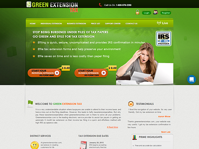 Green Extention Tax-Webdesign