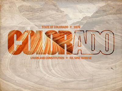 Colorado colorado red rock state typography