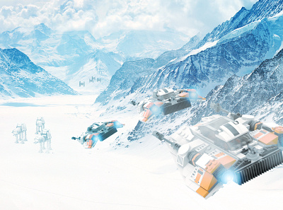 'Echo Base, I've got something' lego scifi shuttle snowspeeder star wars winter