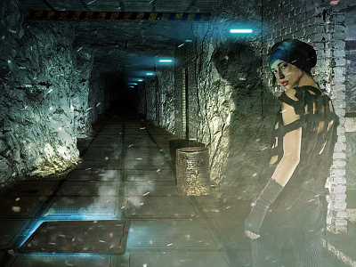 Deep under the forest character design character mood photo manipulation post apocalypse vault