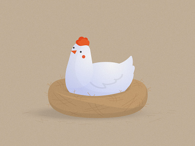 Hen character chicken flat hen illustration vector