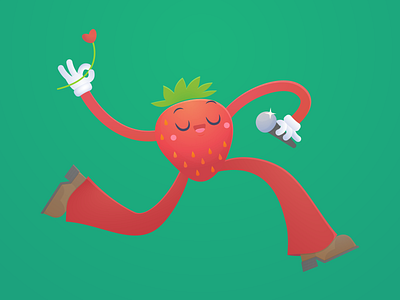 "Strawberry fields forever..." 2d character adobe illustrator character character illustration cute illustration strawberry vector