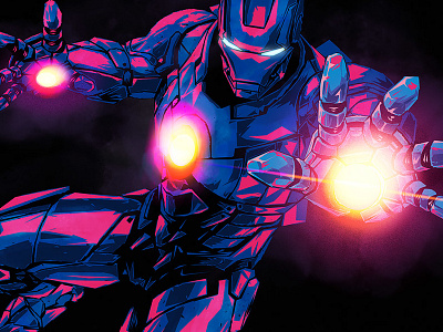 Iron-man art character comicbook illustration illustrator ironman marvel photoshop triangles