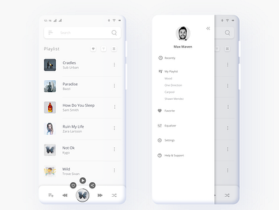 Mobile App Design - Music Player app design mobile app design music player prototype ui ux