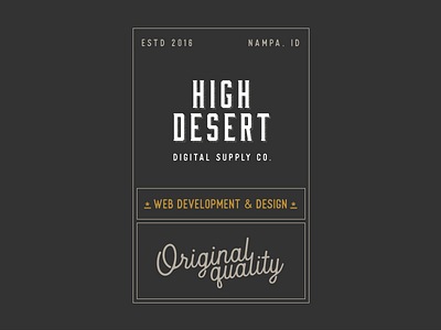 High Desert Digital Supply Co. desert high idaho nampa original quality