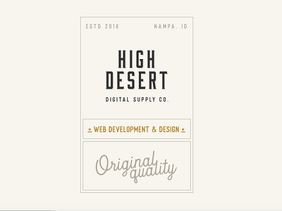 High Desert Digital Supply Co. Inverted desert high idaho nampa original quality
