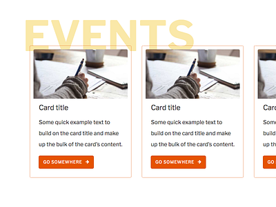 Events events listing web design website