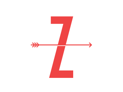 Logo Concept arrow branding clean logo z