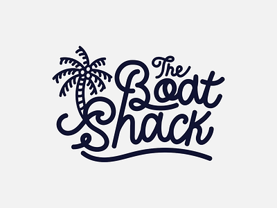 Boat Shack branding design flat font handdraw illustration lettering line art logo minimal type typography vector