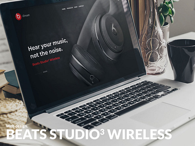 Web design. BEATS STUDIO3 WIRELESS (prototype)