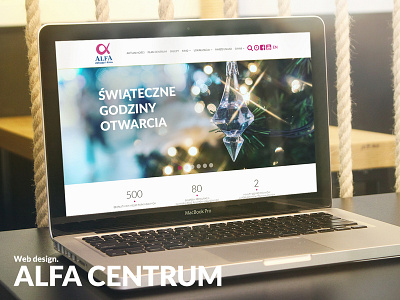 Web design. ALFA CENTRUM design icon ui ux vector web website