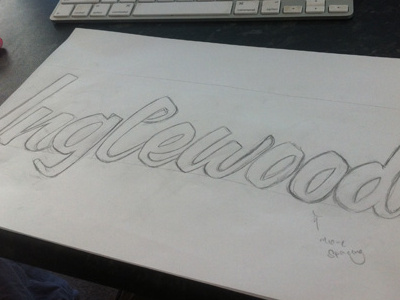 sketch - inglewood drawing hand illustration type typography