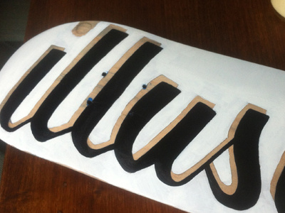 Skateboard 1 - illusions drawing hand illustration type typography