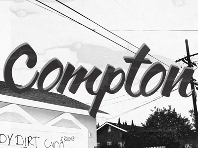 Compton type drawing hand illustration type typography