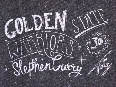 Stephen Curry drawing hand illustration nba type typography warriors