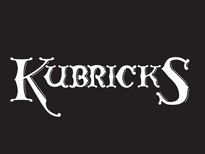 Kubricks Logo custom draw drawing hand illustration letter lettering sign signwriting type typography