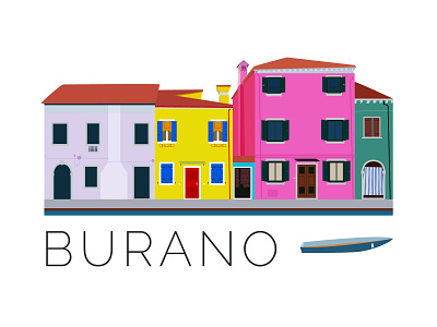 Burano art burano city design digital digital art graphic design illustration italy travel world