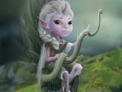 Nature arte digital creación de personajes elf fairy fairytale fairytales nature photoshop