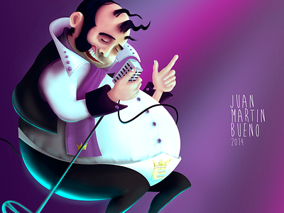 El viejo elvis! creación de personajes dibujo ilustración photoshop