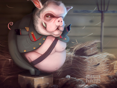 Pig Rebel charcater draws photoshop pig rebel rebel farm