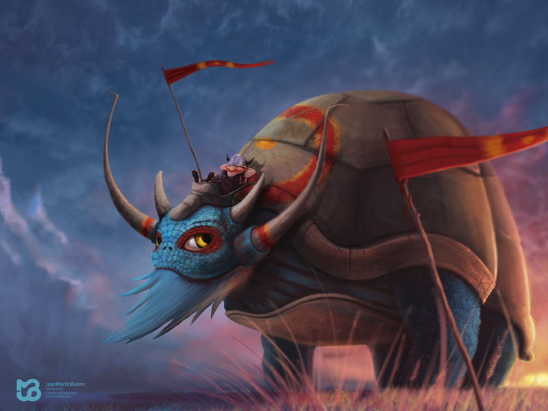 CleptoTurtle - Juan Martín Bueno digital art photoshop viking giant clepto turtle