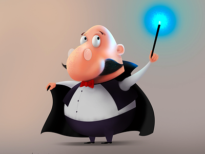The magic of Ludovico characters design illustration magic magician mago