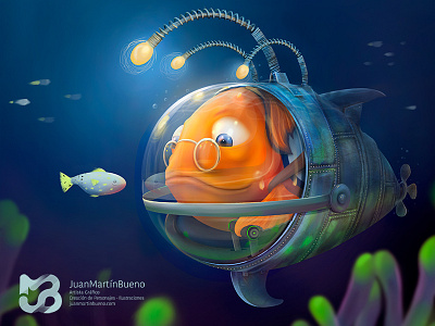 Old Fish animals arte digital character character design creación de personajes dibujo eyes ilustración photoshop
