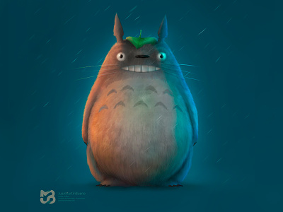 Totoro by me anime character art character concept illustration totoro