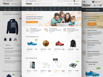 Wanna eCommerce aplicación app design diseño montevideo ui uruguay ux