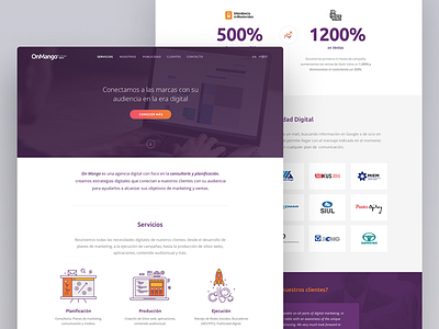 OnMango Website mango onmango ui uruguay ux website