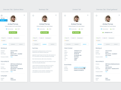Profile Modals by Pablo Picart for ++hellohello on Dribbble