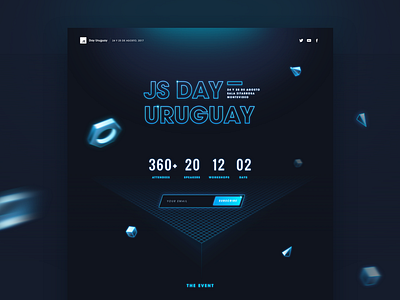 JS Day Landing blue branding concept dark design future js ui web website