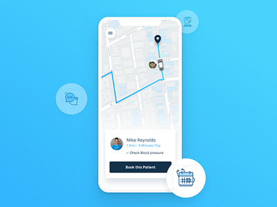 Delivery Service App app blue concept delivery interface service simple uber ui ux