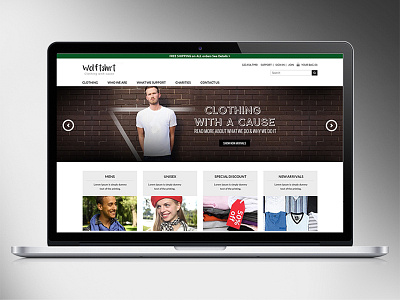 Wolf-T-Shirt Web Design