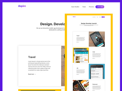 Mobile app development Home page design