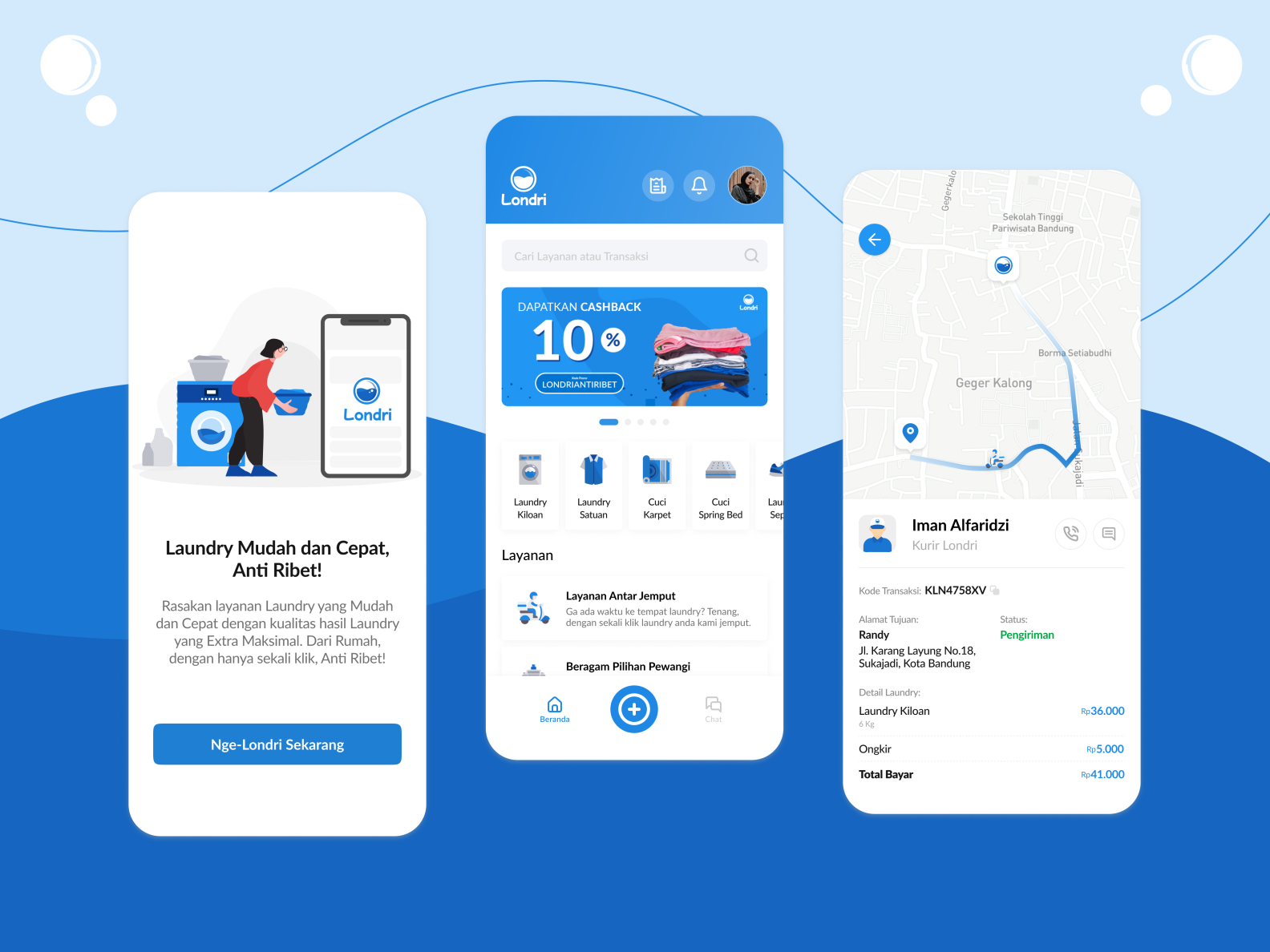 Londri - Laundry Service Apps by Shabran Metafarady on Dribbble