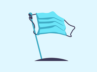 Face Mask Flag 2020 2021 blue corona virus coronavirus covid19 digital dribbble face flag flat health healthcare illustration mask medical post vector