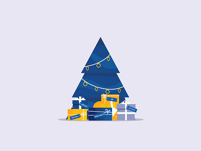 VISA Christmas Animation animation christmas holidays pine presents tree visa winter xmas