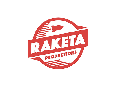 Raketa Productions Logo Animation animation branding illustration logo motion graphics raketa red color rocket vector
