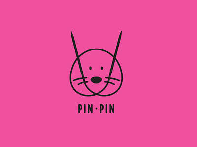 Pin Pin — Logo animal branding cute first shot hello icon knit knitting knitting pin knitwear logo logo design mascot pin