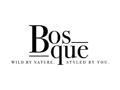 Bosque Logo brand logo serif serif logo typography