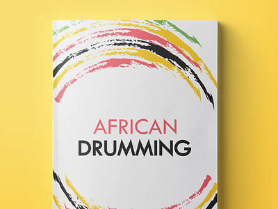 African Drumming Book Cover brand design flat illustration logo vector