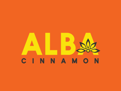 Alba Cinnamon brand cinnamon flat logo yellow