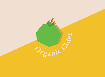 Organic Cider Concept apple cider cutout flat illustration logo vector