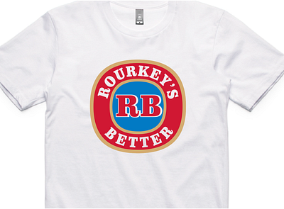 Rourkey's Better Branded T badge logo red tshirt typography