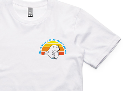 Polar Bear T Shirt bright chill design flat graphic illustration polar bear sun t shirt t shirt design typography vector