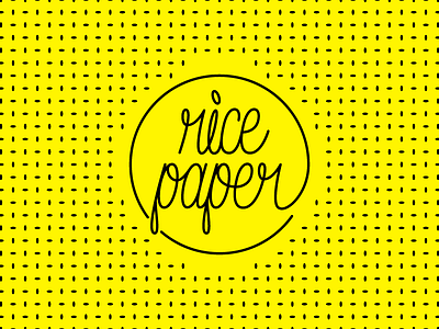 Rice Paper branding food logo mark paper pattern popup rice vietnamese