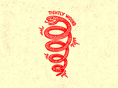 Tightly Wound anxiety icon illustration snake