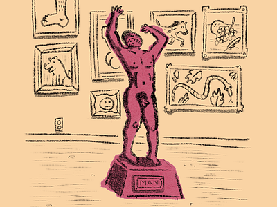 Dawn of Man art illustration man museum statue